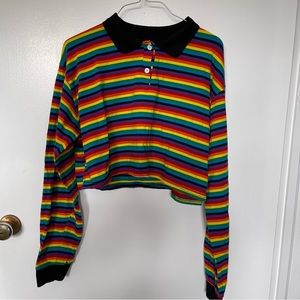 Stripped Rainbow Crop Top